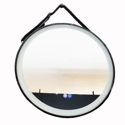 China Smart Magnifying Vanity Round Home Decorative Cosmetic Led Light Anti-frog Bathroom Mirror for sale