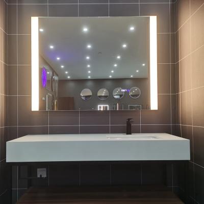 China Luxury Bathroom Wall Hanging Vanity Touch Magnifying Sensor Led Bathroom Magnifying Led Mirror With Light for sale