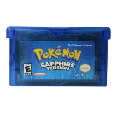 China Hot Selling GBA Pokemon Advance Game Pokemon Sapphire For Nintendo Game Boy USA Multifunctional Version Games for sale