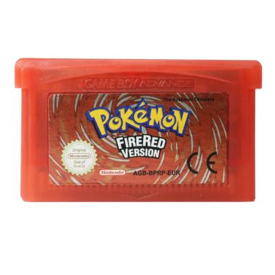 China For Fun EUR Version Pokemon FireRed High Quality Game Cards For Nintendo Game Boy Advance Pokemon GBA Game for sale