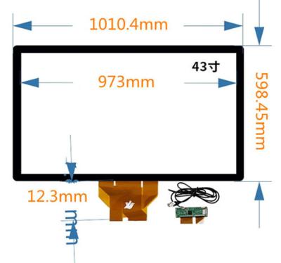 China 43PCAP Panel táctil 6H Pantalla de pantalla táctil industrial PC en venta