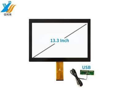 China 13.3'' Panel industrial de pantalla táctil múltiple con interfaz USB y IIC con estructura G+G en venta