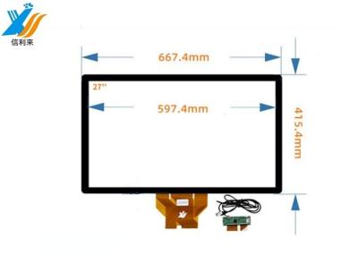 China 27 pulgadas Pantalla táctil capacitiva con tipo de interfaz USB para interfaces industriales entre humanos y máquinas en venta