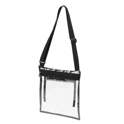 China Normcore / Minimalist China Clear TPU Shoulder Bag Stadium Messenger Approved Clear Concert Purse With Inner Pocket for sale