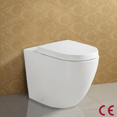 China Double-Flow Soft Closing Sanitary Ware P Seat Cover Ceramic WC Trap PP Toilet With CE Certificate for sale