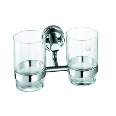 China Modern Bathroom Double Tumbler Holder Chrome Bathroom Accessories for sale