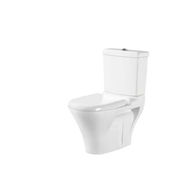 China Double-flush White Glazed Ceramic Two Piece Freestanding Bathroom Toilet for sale