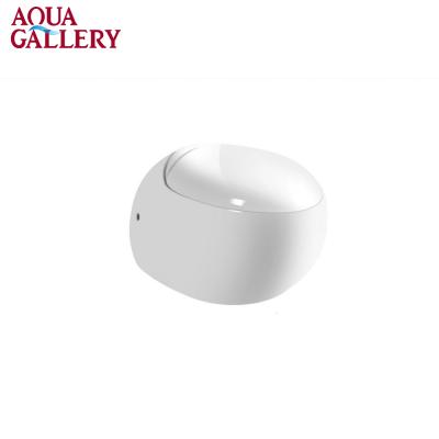 China Wall Mounted Hidden Cistern Luxury Bathroom Suite White Ceramic Sitting Toilet Bowl Without Cistern for sale