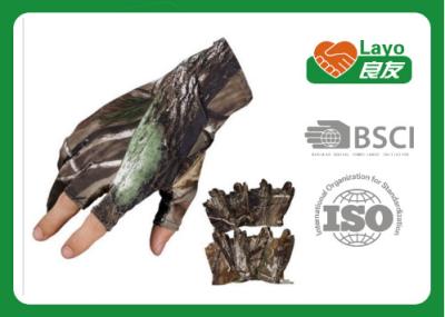 China Military Camo Hunting Gloves Open Finger With Flexiable Knukle for sale