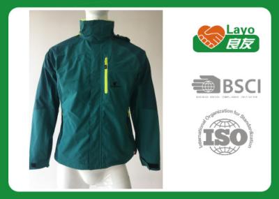 China Outdoor Sport Warm Up Multi Function Jacket For Camping / Hiking Green Blue Color for sale