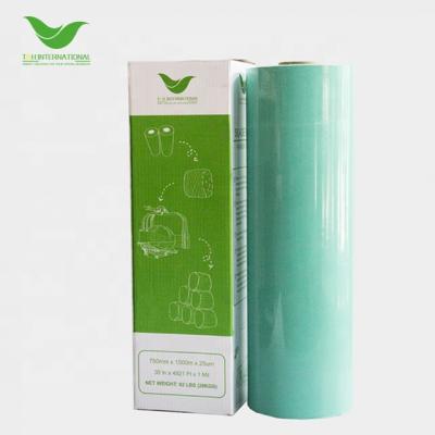 China Wholesale Wrap Film LLDPE Silage Plastic Bale For Hay Pallet Wrapping Storage 750mm*25um*1500m for sale