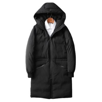 China Youth BigTall Hooded Casual Thick Padded Jacket Men's Padded Warm Jacket Long Winter Windproof Jacket for sale