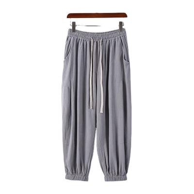 China Plus Size Nine Pants Men's Chinese Style Fashion Loose Casual Pants Wide-Leg Bloomers Harem Pants Large Size for sale