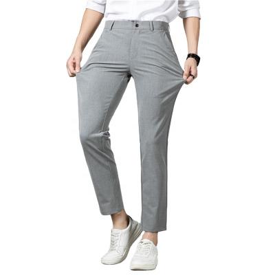 China Plus size men's casual pants solid color men's nine point pants spring and small autumn feet pants men for sale