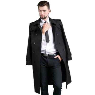 China New Breathable Black Men's Business Casual Wear Jacket Coat Mid Length Men's Gap Thin Section for sale