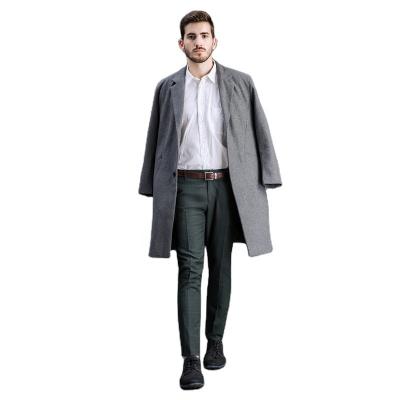 China Autumn and Winter Men's Anorak Coat Mid Length Woolen European Style Men's Jacket Breathable Handsome Handsome Men for sale