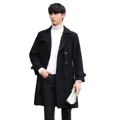 China Men's Mid-Length Mid-Length Mid-Length Mid-Length Mid-Length Mid-Length Mid-Cashmere Winter Windproof Winter Coat Men's Business Wool Windproof Men's Business Wool Coat Windproof Winter Coat Men's Business Woolen Trench Coat Jacket for sale