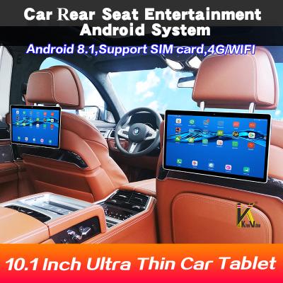 China Android 10.1 inch Stereo Headrest Monitor Support USB/TF/WIFI/BT/FM/Mirro LInk/SIM for Car Back Seat Entertainment for sale