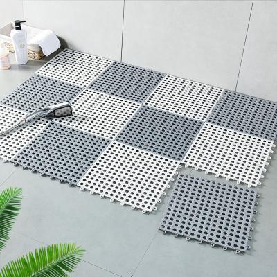 China Low MOQ Sustainable Design Multifunctional PVC Bath Floor Interlocking Non-Slip Waterproof Mat for sale