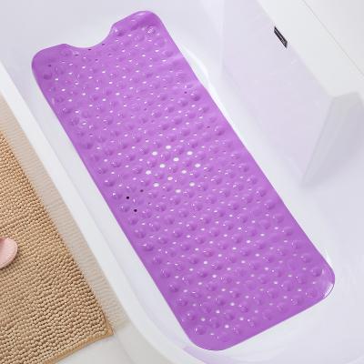 China Non-slip Shower Mat With Suction Cups Bath Mat For Tub Hot Selling Amazon PVC Washable Bathroom Products for sale