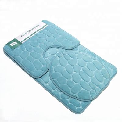 China Sustainable Stone Foot Massage Mat Flannel Fabric Bath Door Cover for sale