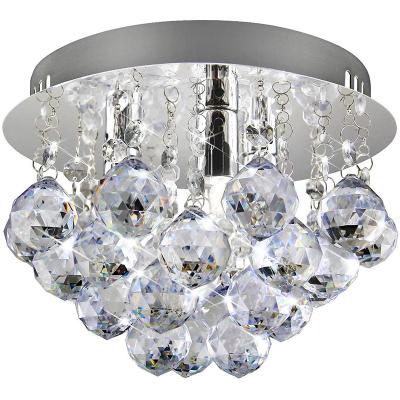 China Light Modern Round Effect Mini Flush Mount Reflective Chandelier Ceiling Light Droplet Base for sale