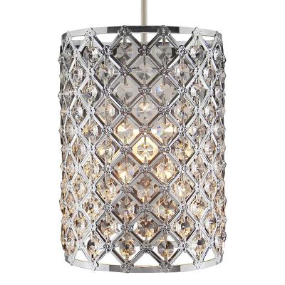 China Modern Crystal Light Shade Chrome Frame Droplet Inserts For Hanging Ceiling Pendants Classic Chandelier for sale