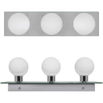 China Modern Opaque 3 Globe Bathroom Mirror Light Cloakroom Wall Spot Lamp IP44 Modern for sale