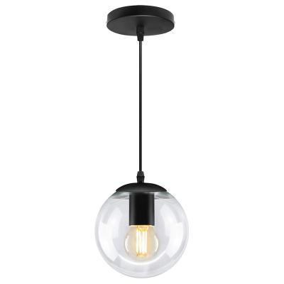 China Retro Modern Vintage Clear Glass Globe Pendant Light Round Ceiling Lamp Shade for sale