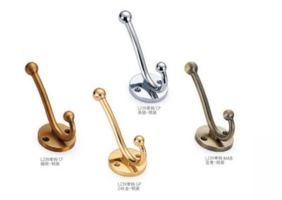 China Wholesale Zinc Alloy Metal Decorative Clothes Mounted Gold Coat Hook for sale