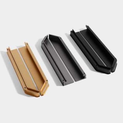 China New Design Aluminum Invisible Concealed Handle Embedded Cabinet Door Handles Drawer Hidden Handle for sale