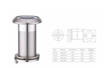 China Hohe Sicherheits-Sicherheits-Türspion Chrome überzog 22mm Durchmesser Bsn-Vollenden zu verkaufen