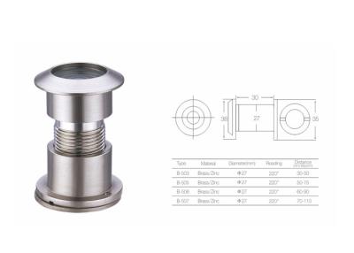 Cina Materiale in lega di zinco di sicurezza della mobilia della porta dello spettatore 27mm di colore polacco di legno dell'oro in vendita