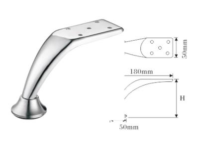 Cina Prevenzione elegante di placcaggio superiore dell'Outlook delle gambe dei mobili metallici del graffio in vendita