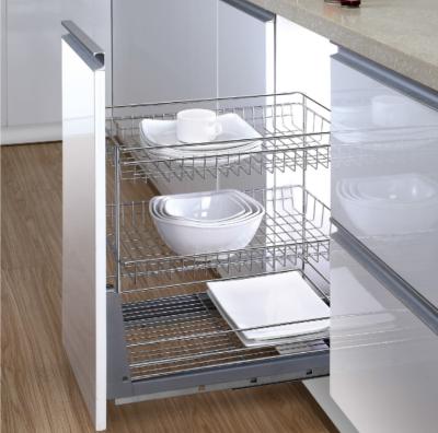 China Long Life Modern Kitchen Accessories Under Cabinet Drawer Line Sliding Shelves Basket for sale