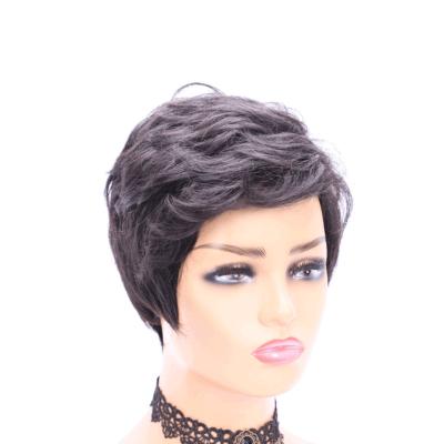 China New Arrival Best Seller Price Curly Pixie Cut Short Human Hair Wholesale Wig for sale