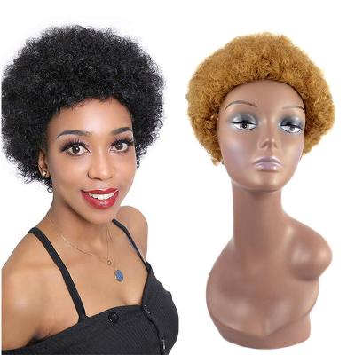 China Finest Price High Quality Culy Afro Short Pixie Cut Very Short At Curly Wigs Afro Curly Back Wig for sale