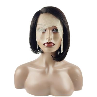 China Newest Hot Sale Wholesale Peruvian Bob Wigs Short Bob Human Hair Wigs Straight Lace Front for sale