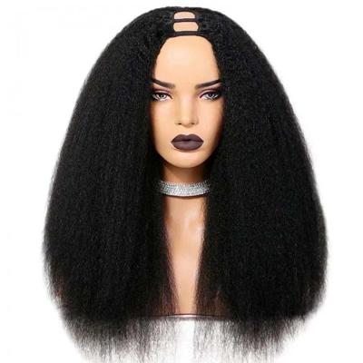 China Cheap and High Quality Curly Straight Hair U-Part Hair Wigs Straight Kinky Curly Wigs for sale