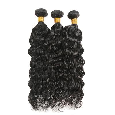 China Water Wave One Donor Virgin Remy Brazilian Natural Human Hair Extensions Natural Black 100% Young Girls Top Grade for sale