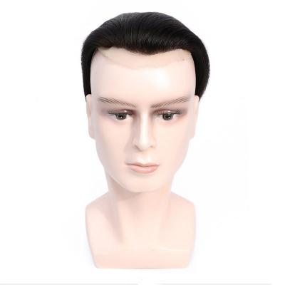 China Low Density Straight Natural Mens Hairpiece Systems Mens Hairline Hair Base Swiss Lace Hairpiece Hairpiece Replacement Wigs for sale