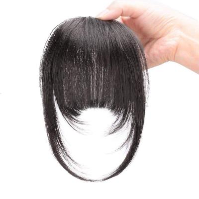 China Straight 100% Remy Brazilian Human Hair Bangs Clip In Hair Extension Remy Brazilian Clip-In Fringe Hair Neat Bang For Black Women for sale