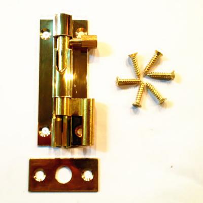 China Solid Brass Door Lock Types 1 Inch Width Brass Sliding Door Latch For Door Or Window for sale