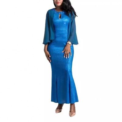 China Anti-Static Elegant Occasion Evening Socialite Women American&African Maxi Dress for sale