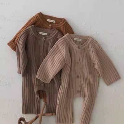 China COTTON 2022 high quality kids clothing winter fall baby sweaters clothes knitted newborn rompers long sleeve boys girls overalls for sale