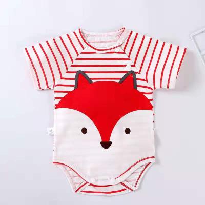 China COTTON 2022 latest summer baby romper cartoon print children short sleeve overalls high quality newborn rompers cotton for sale