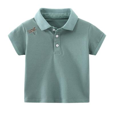 China Fashion Apparel Supplier Breathable Hot Selling Blue Green Kids Polo Shirts For Sale for sale