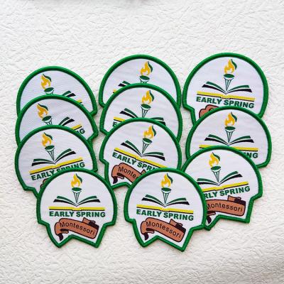 China 2023 New Arrival Viable Custom Brand Printed Apparel LOGO Woven Labels Patches Badges Use For Backpack Clothes Hats Customized Patch for sale