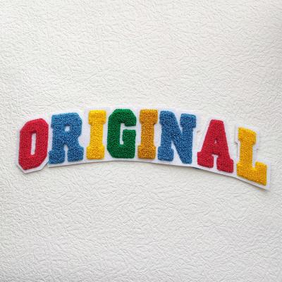 China Viable 2023 New Arrival Trend Apparel Custom T-shirt Chenille Varsity Letters Patches for sale