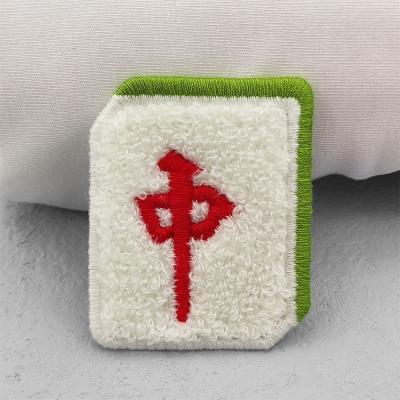 China Viable Factory Customized Clothes Handbag Chenille Image Embroidery Patch Custom Apparel Chenille Iron On Patches Badges for sale